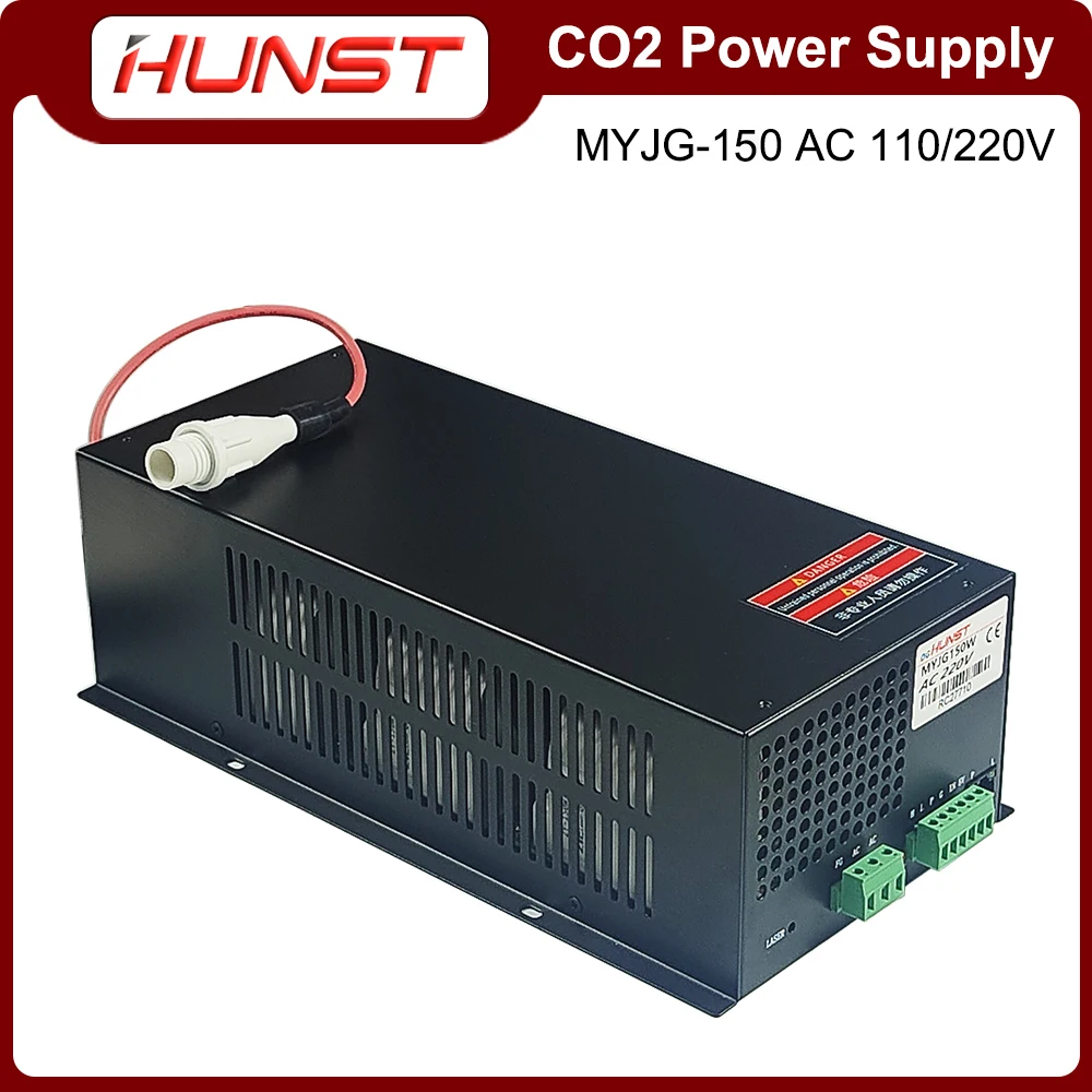

HUNST MYJG-150W CO2-лазерный источник питания 150W лазерный генератор для 100W/120W/130W/150W CO2 гравировально-режущий станок со стеклянной трубкой