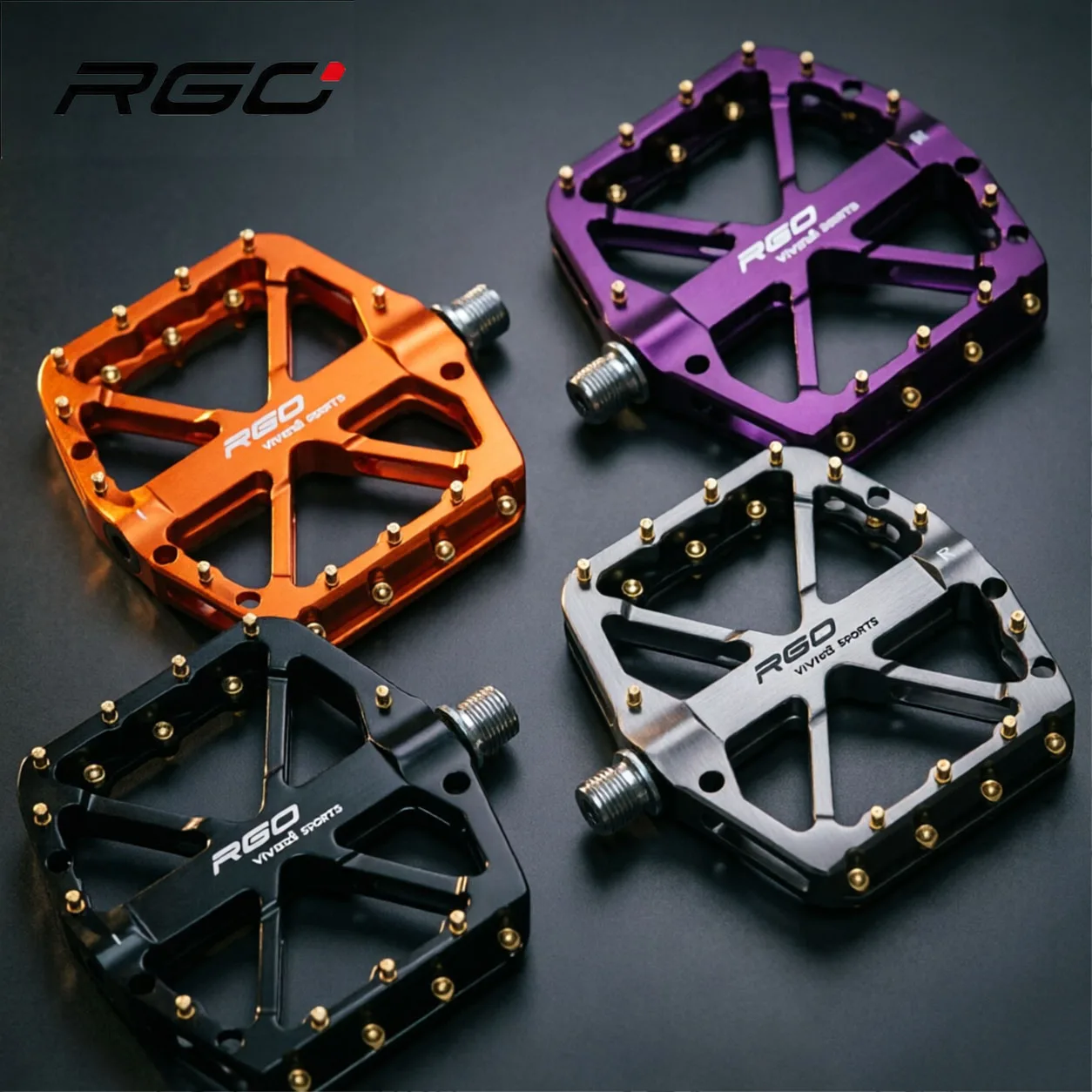 

GOLDIX RGO XC12 CNC-Machined Anti-Slip Aluminum Alloy Construction Bicycle Pedal 3 Bearing Suitable for Mountain Bike Road Bike