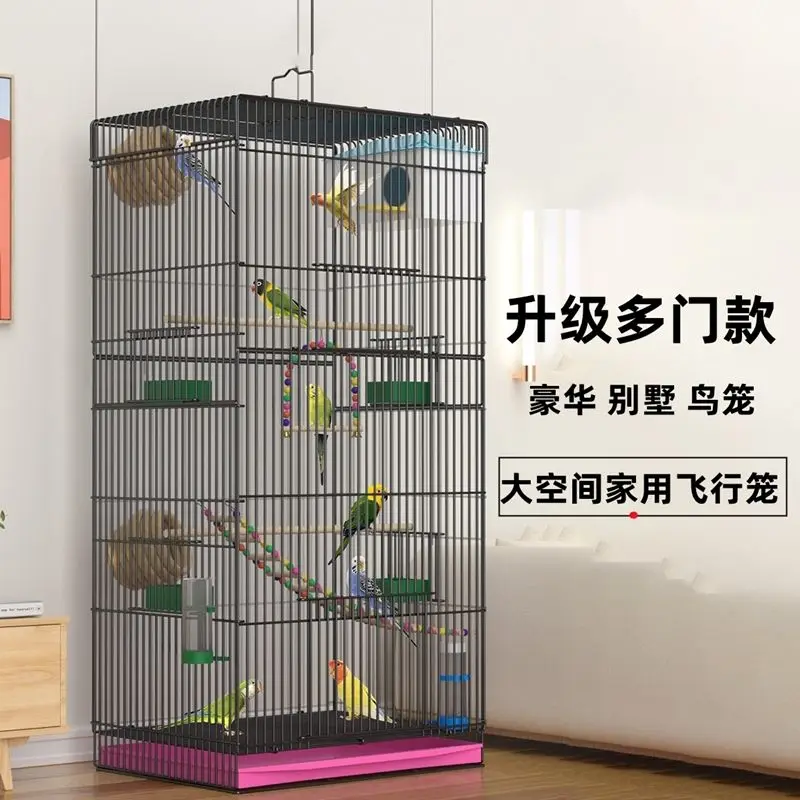 Luxury Bird Nest Multi-layer Parrot Bird Cages Large Bird Villa Starling Black Phoenix Birdcage Full Set of Parrot Breeding Nest