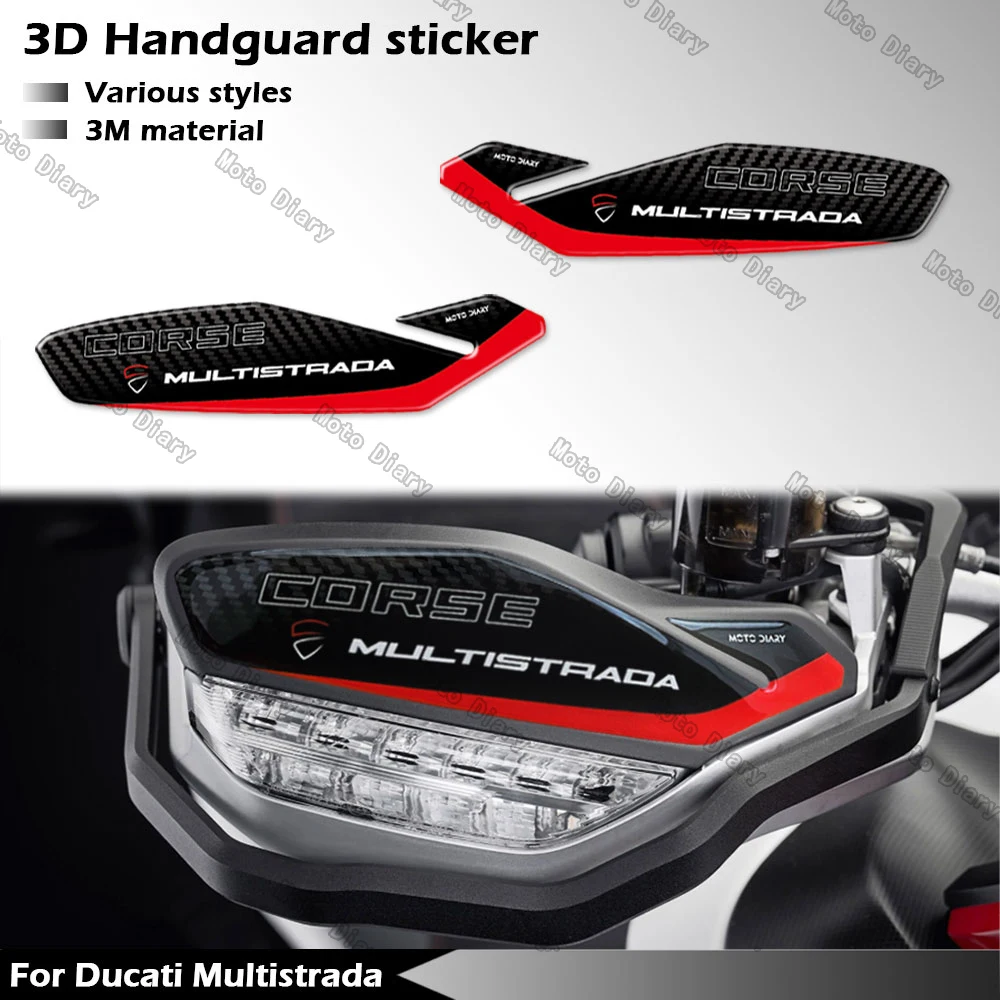 3D Motorcycle Handguard Stickers Hand Guard Shield Protection Decals For Ducati Multistrada 1260 1200 950 1260s Enduro V2