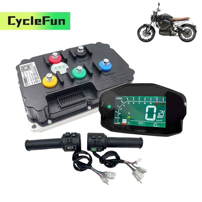 

Контроллер FarDriver ND96850 96 В постоянного тока 450 А 6 кВт-8 кВт с дроссельной заслонкой T08 и дисплеем DKD для преобразования электрических мотоциклов и скутеров