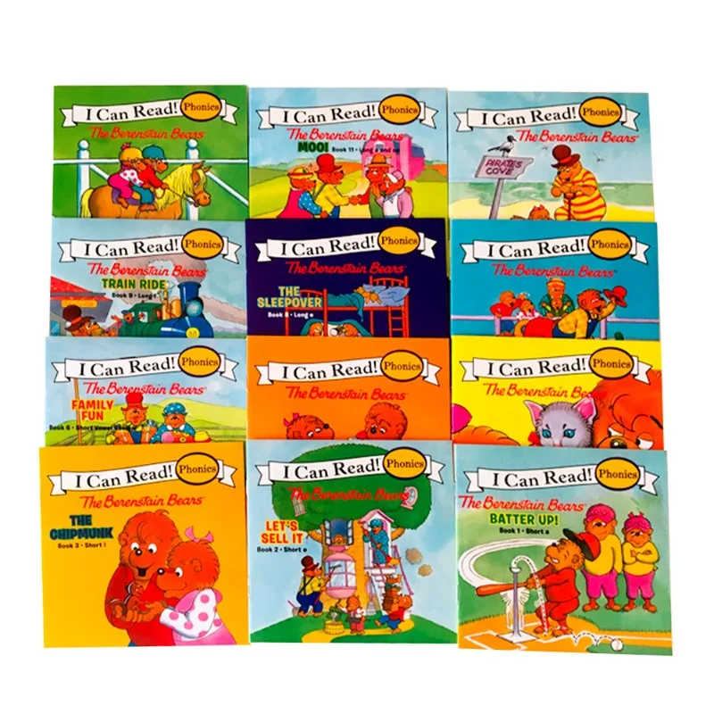 12 Books/set I Can Read Phonics Books My Very First Berenstain Bears English Picture Story Pocket Book For Children