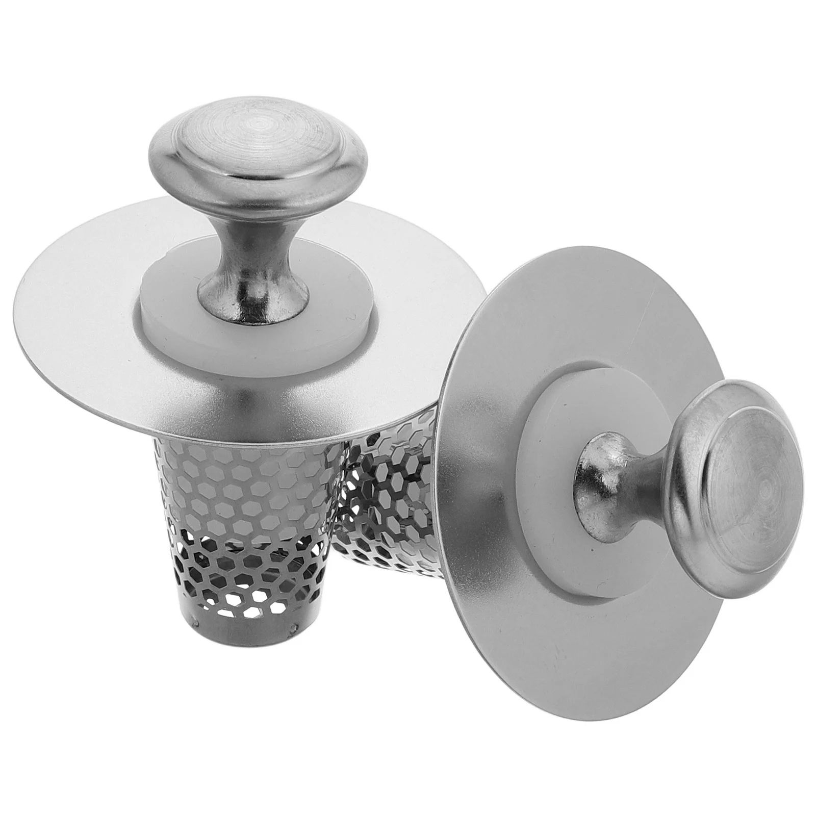 

2 set Sink Drain Strainer Water Filter For Kitchen Bathroom Tub Shower Hair Catcher Silicone Mesh Replacement Cover Stopper