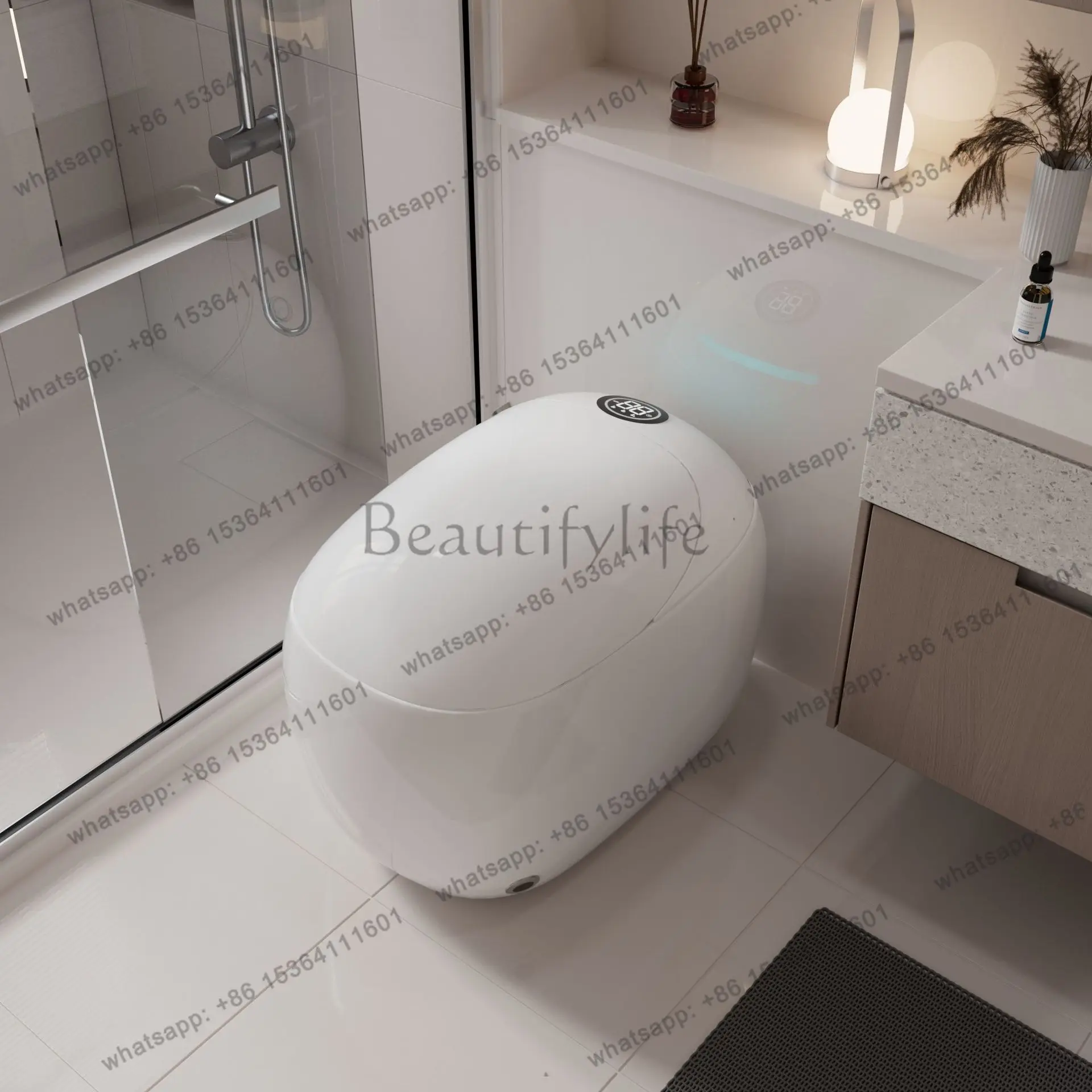 Cross-border smart toilet fully automatic household integrated instant foam shield flip electric