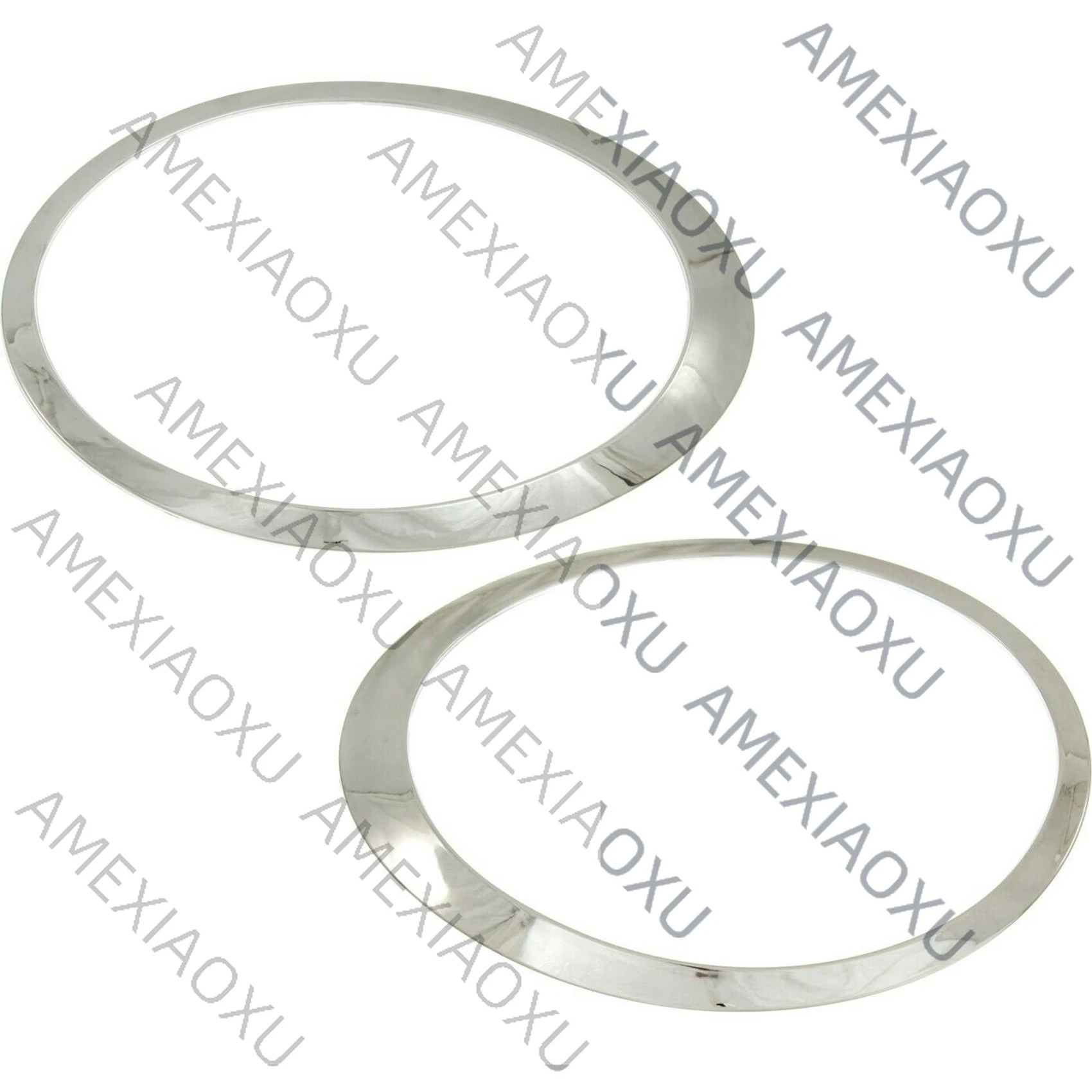 AMEXIAOXU For Mini Cooper 2007-2015 R55 R56 R57 R58 R59 ABS Chrome Silver Headlight Trim Ring