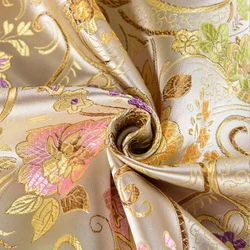 New Damask Yard Dyed Jacquard Tapestry Satin Brocade Fabric for Dress Cushion Cover Curtain Patchwork Sewing Material