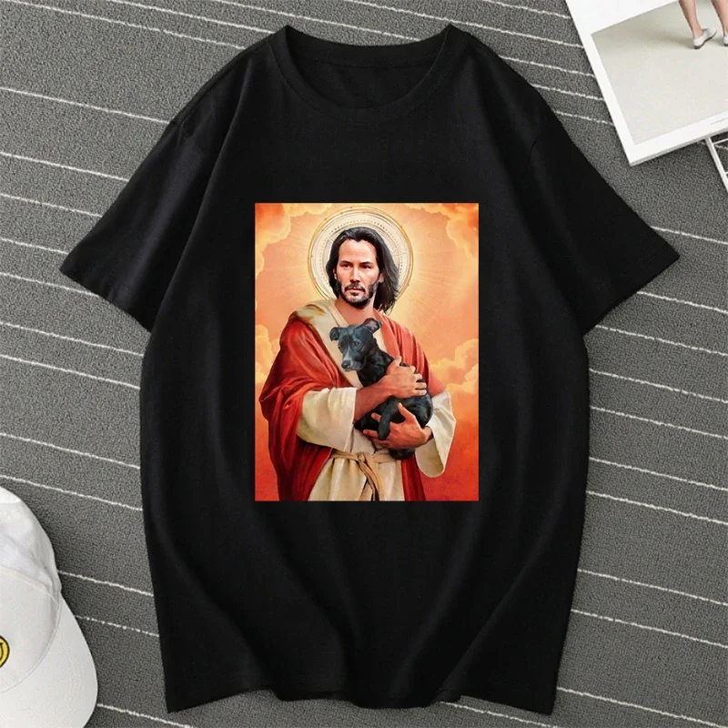 Summer New Classic Action Movie Protagonist John Wick Printed Men and Women Simple Fashion T-Shirt Harajuku Loose Short Sleeve