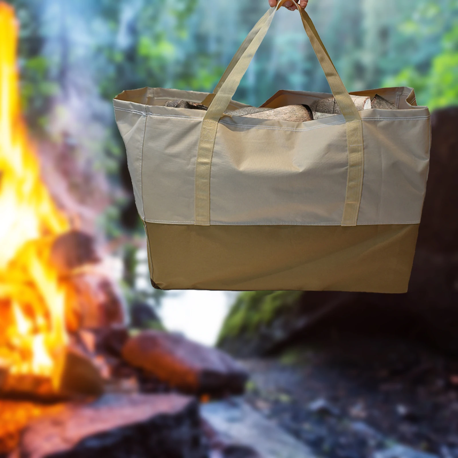 Firewood Storage Bag Oxford Cloth Outdoor Heavy Duty Stain-resistant Wear-resistant Scratch-resistant Durable Logging Bags