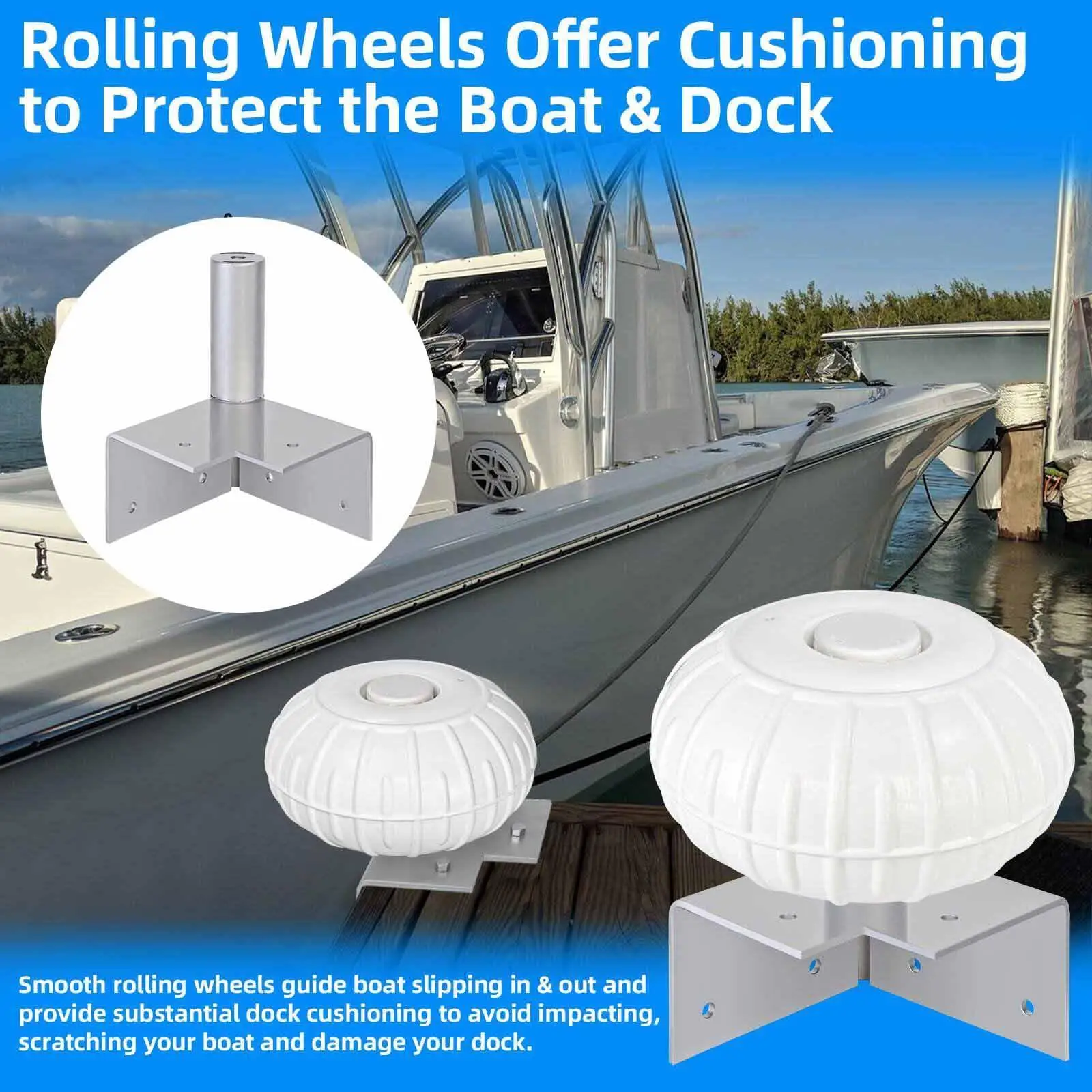 

Кронштейн-держатель для бамперного колеса причала, прочный стальной угловой кронштейн, быстрая установка для плавучего причала