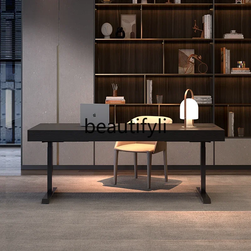 

Italian minimalist lifting desk light luxury high-end desk living room home computer desk6239