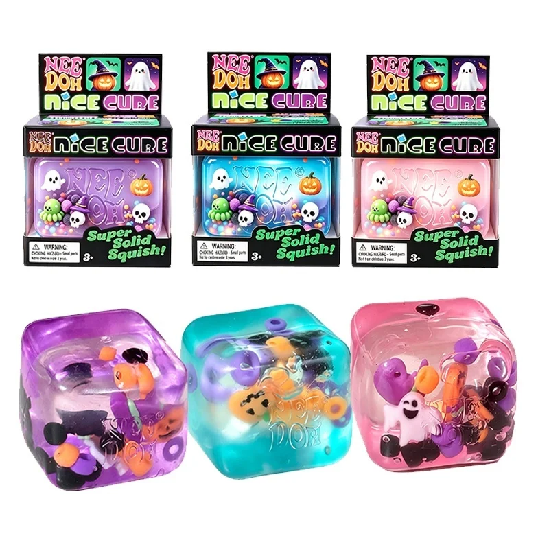 Needoh Halloween Limited Edition Maltose Super Solid Squish Set Nice Cube Dream Drop Portable Squeeze Toy Stress Relief ADHD Toy