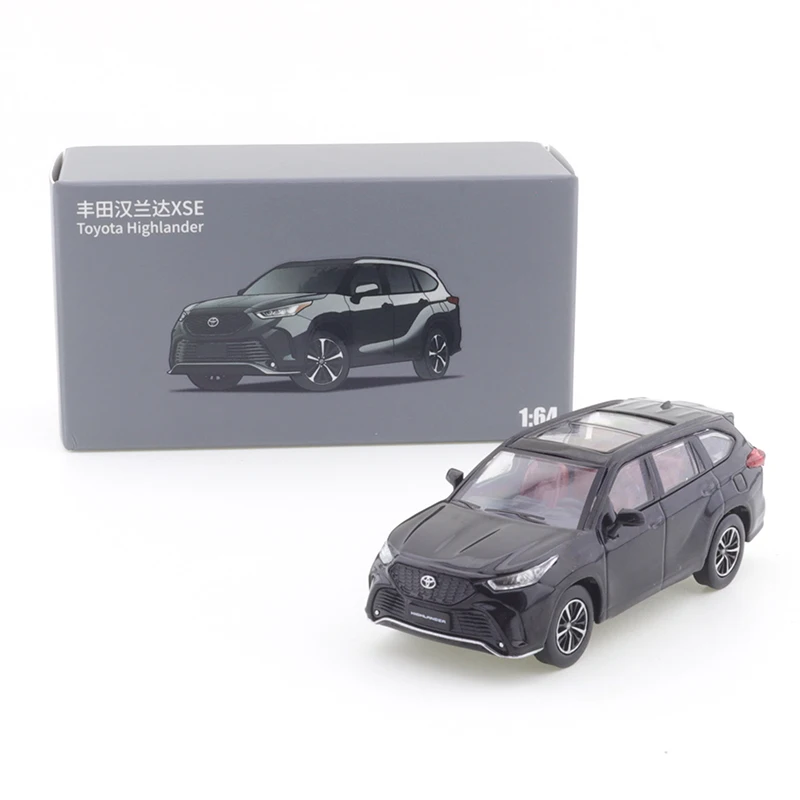 JKM 1:64 Toyota Highlander XSE American Sports Sedan SUV Metal Sliding Pendulum Metal Alloy Diecast Car Model Boys Toy Gift