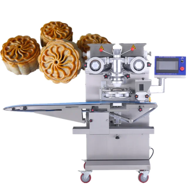 Automatic small stuffed mamoul mooncake snacks pastries maker filled  making encrusting machine