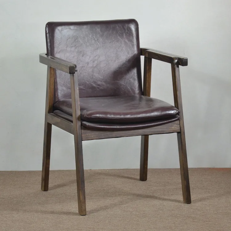 Retro Chinese solid wood dining chair, solid wood frame dining room chair, study living room hotel solid wood chair can be