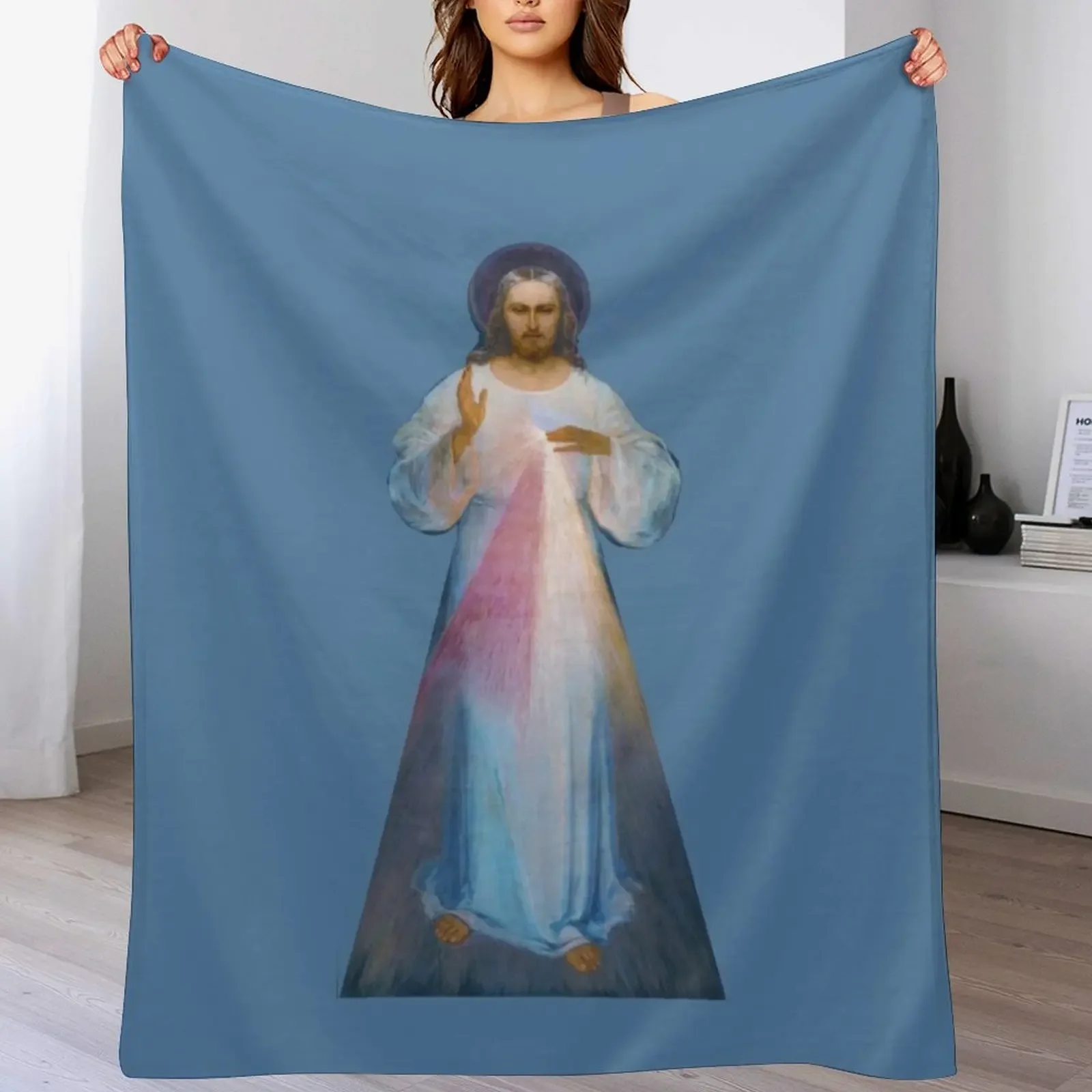 

Jesus I Trust in You Throw Blanket Plush Luxury Brand for babies Beautifuls Blankets