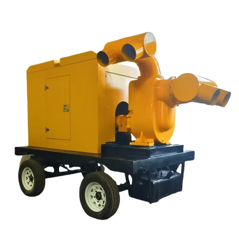 Diesel Self Priming Centrifugal Flood Control Pump Truck 8m Suction Lift For Agricultural Rice Paddy Flood Diversion Pumping