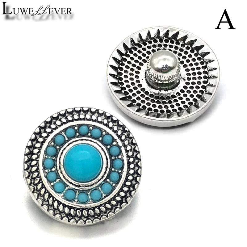 Hot Component w333 Crystal 3D 18mm Metal Snap Button For Bracelet Necklace Interchangeable Jewelry Women Accessorie Findings