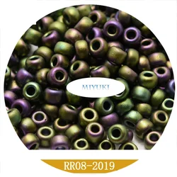 Miyuki Imported From Japan 8/0 Round Beads 3mm Rice Beads Metal Color DIY Manual 5G