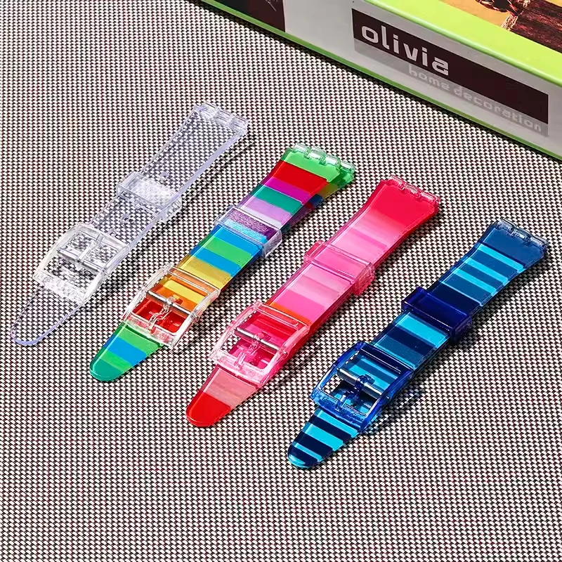 Suitable for watch band skin series ultra-thin elegant cicada silicone rubber silicone strap 16mm