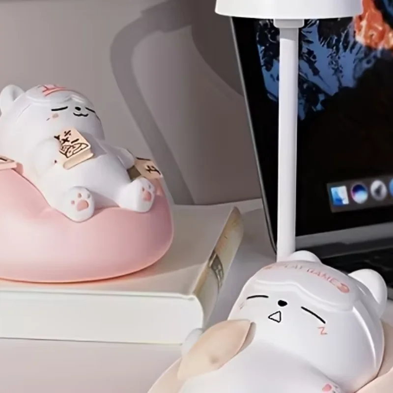 

Cute Cat Night Light Accompany Children Birthday Gift Rechargeable Cartoon Silicone Sleeping Lamps Room Bedside Decoration