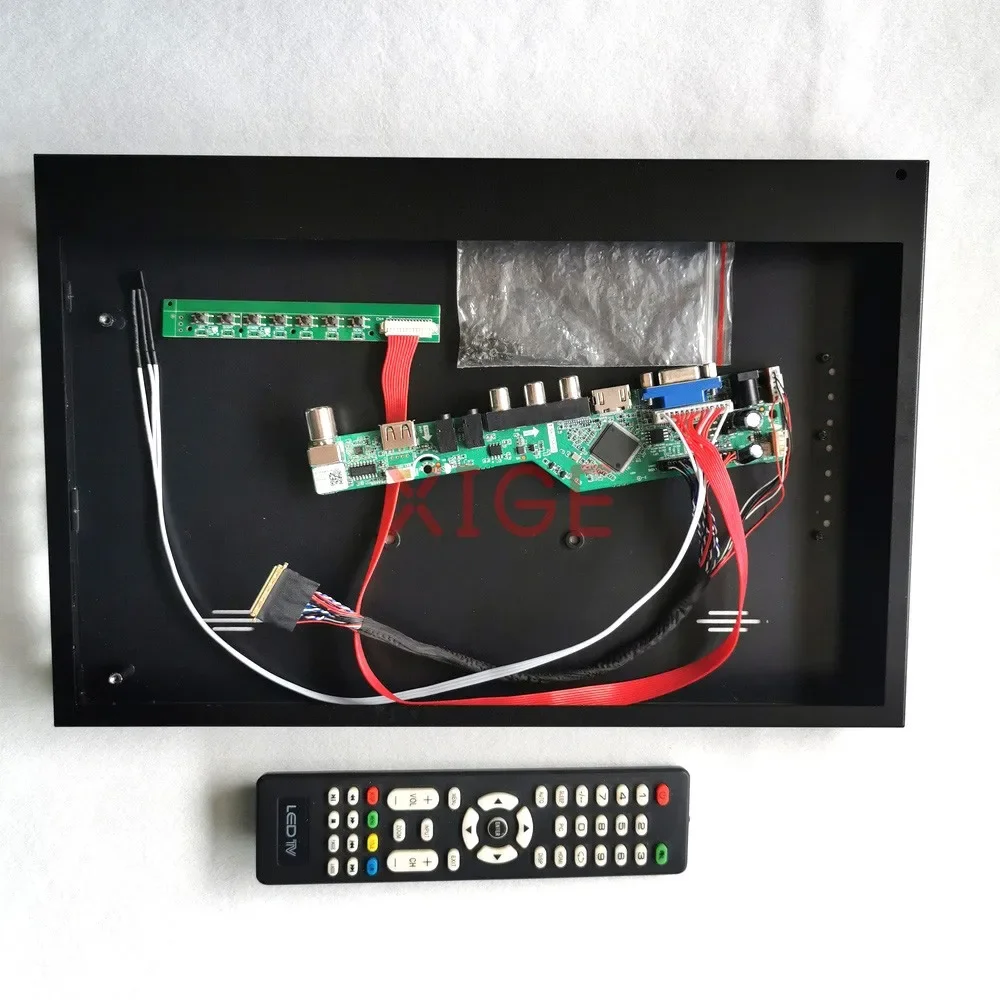 

Metal Shell&Driver Controller Board Fit LP156WH2(TL) 15.6" LVDS 40-Pin TV Analog Signal 1366*768 USB+AV+HDMI+VGA DIY Kit Monitor