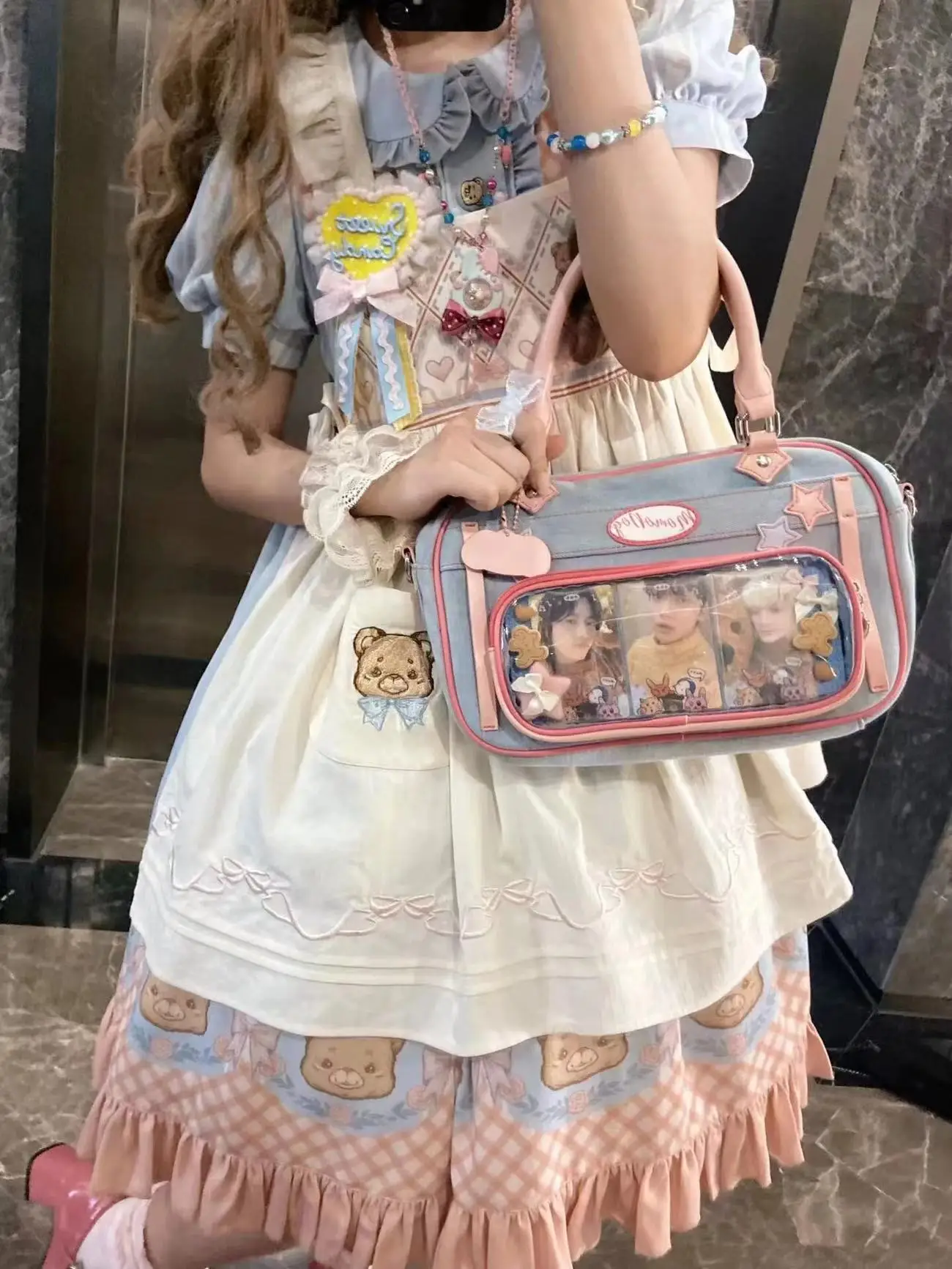 Japanese Harajuku Cute Kawaii Ita Bag New anime Student JK Uniform Shoulder Bag Two-dimensional  Daily Commuter Handbag