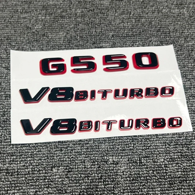 set-di-3-emblemi-adesivi-lucidi-rossi-e-neri-g550-g500-v8-biturbo-per-bagagliaio-accessori-per-mercedes-classe-g