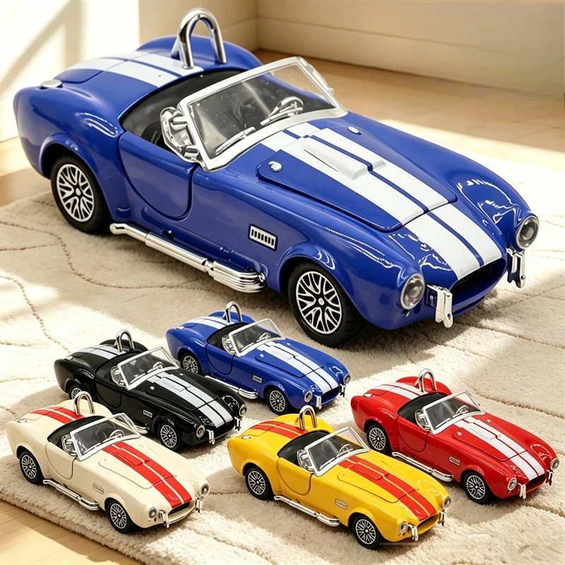 1:32 427 Cobra Classic Car Cabriolet Alloy Car Model Children's Toys, Cross Border Alloy Diacast Cast Car Model Rebound Toy