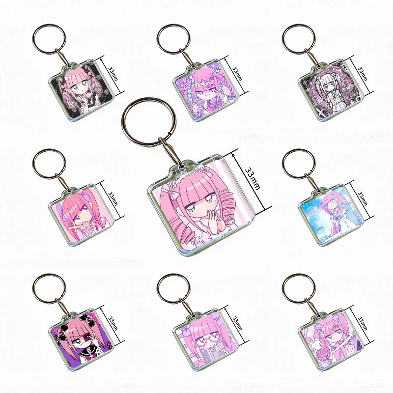 M-Menhera Chan Acrylic Keychain Handmade Hanging Ornaments for Clothes Backpack Decoration Accessories Gifts with Friends