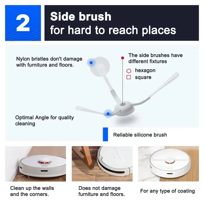 For Xiaomi G1 Mi Robot Vacuum-Mop Essential Hepa Filter Robot Vacuum Cleaner Accessories Main Side Brush Mop Cloths Spare Parts