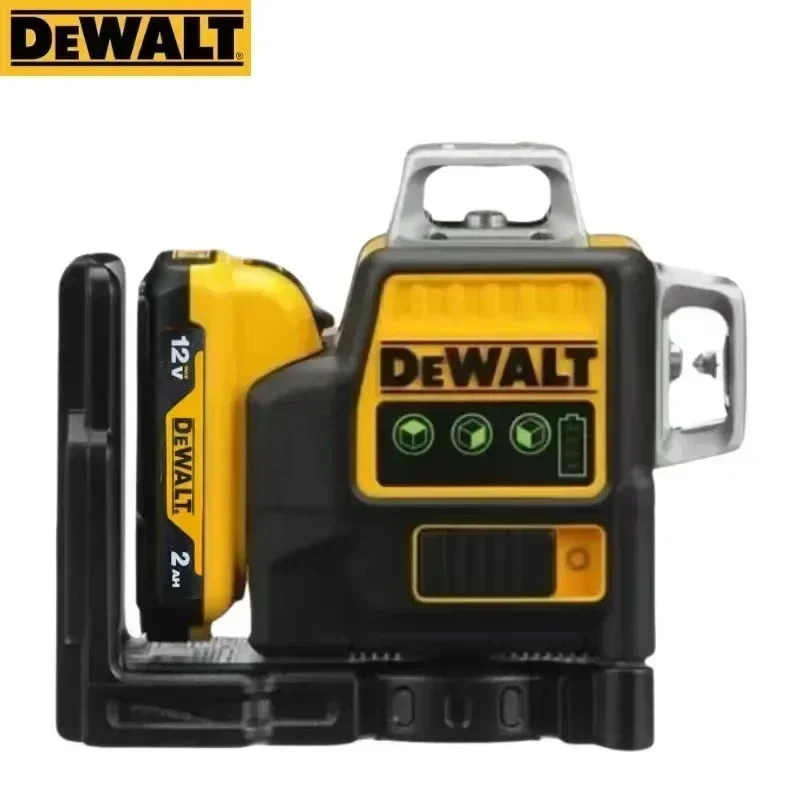 レーザーレベルDewalt-DW089LG,3面x 360, 12ライン,水平,緑色光ツール,屋外,垂直,12Vバッテリー,メーター,2022