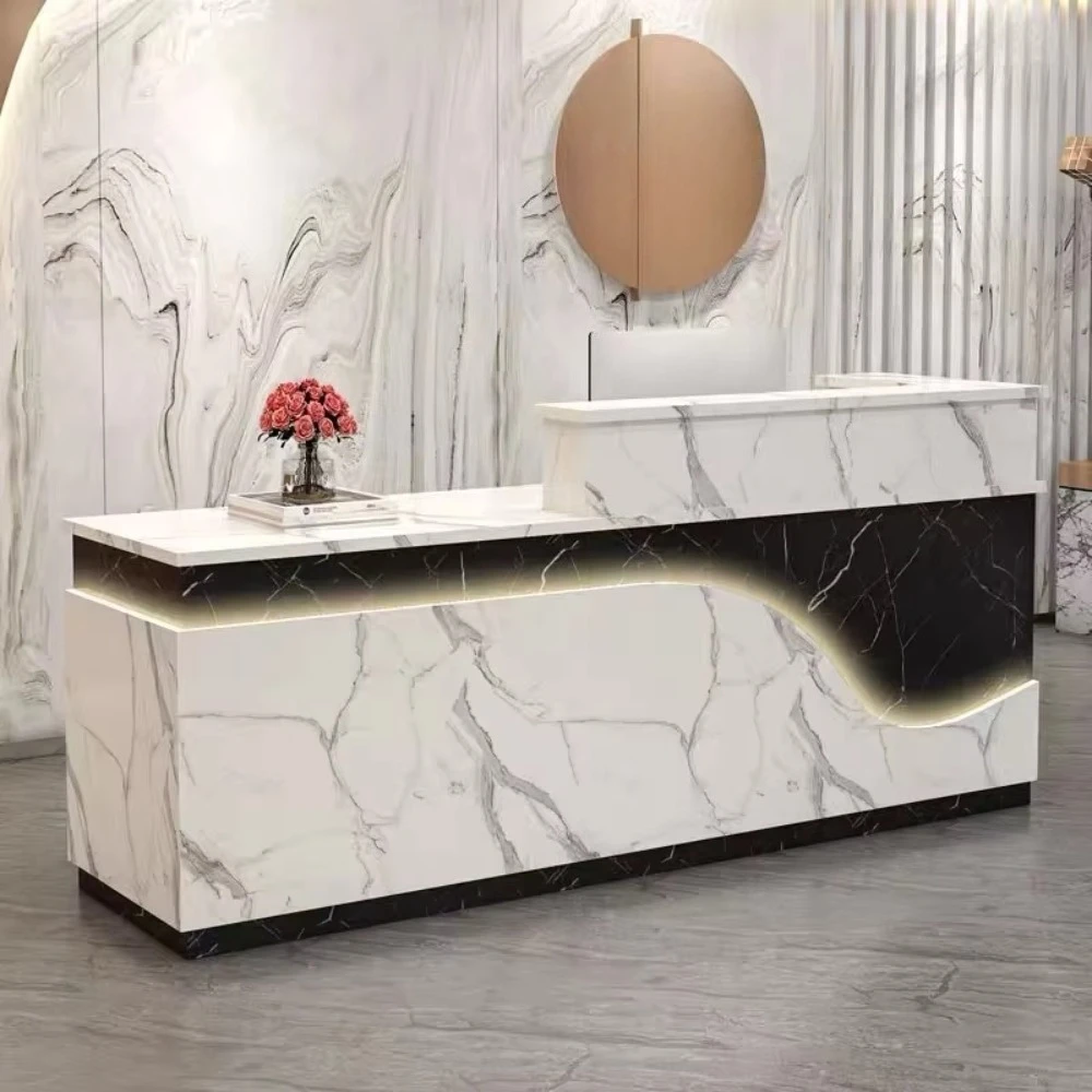 Modern Small Shop & Beauty Salon Clothing Store Reception Desk for Front Desk Office Furniture Shop Design 200x60x100cm