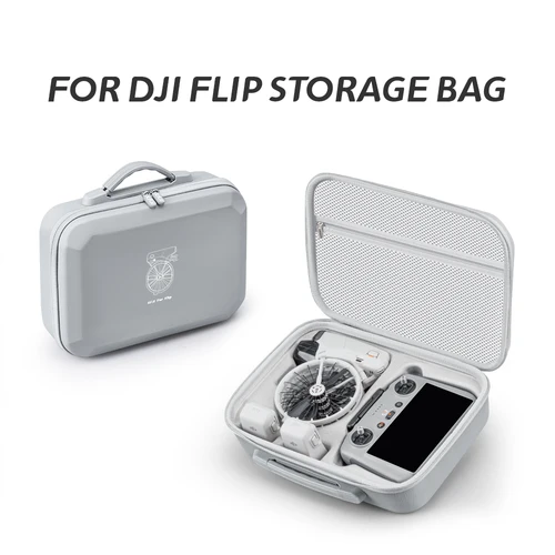 Bolsa de almacenamiento XFJI, Estuche de transporte protector de viaje, bolso de mano de cuero PU resistente a caídas, accesorios para Drones DJI Flip