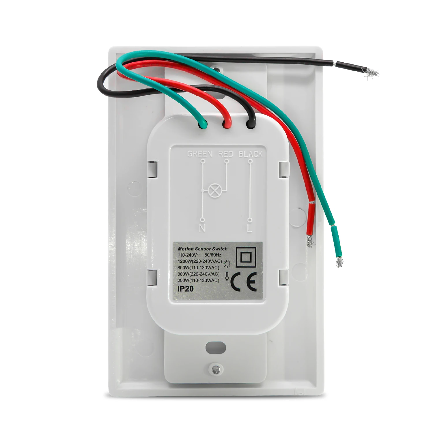 110V ~220VAC ON OFF Auto Wall Mounted Motion Sensor Switch ,Automatic PIR Infrared Light Switch with light Control Sensor