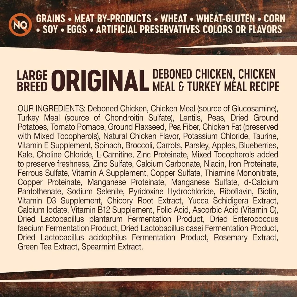 طعام جاف للكلاب الجافة للبالغين عالي البروتين عالي الجودة وخالي من الحبوب، صنع في الولايات المتحدة الأمريكية مع مكونات دجاج طبيعي وحقيقية #5