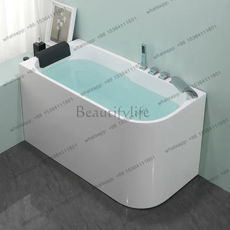 Acrylic bathtub household small apartment independent integrated 0.9 meters bathtub
