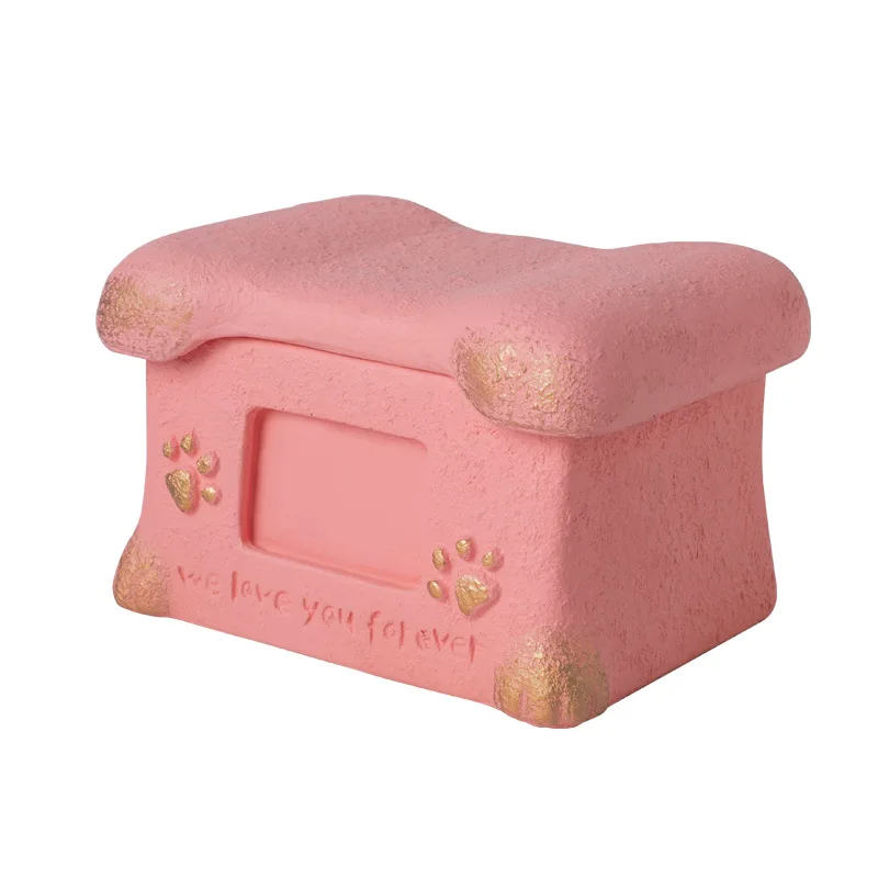 In stock, handmade bone-shaped angel pet urn, suitable for memorial cremation urns for puppies, cats, dogs, and kittens