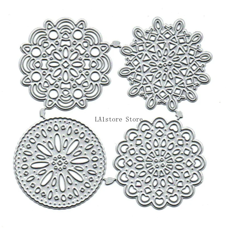 Round Wreath 4pcs Scrapbooking Cutting Dies Paper Cards Making Tool Embossing DIY Decorative Craft Die Cut 2025 New Arrivals