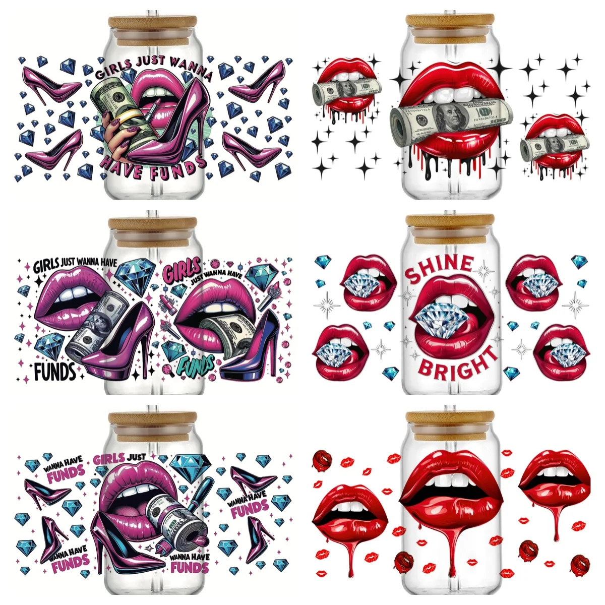 Sexy Dollar Red Lip… - image