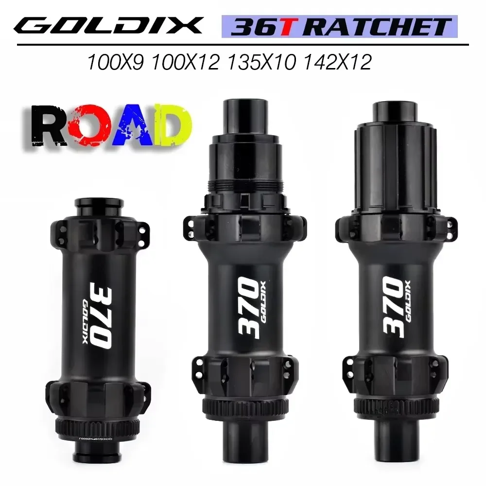 GOLDIX R370 Road Bike Hub 28H Straight Pull Spokes Center Lock Brake HG/XDR Hub Body Sealed Bearing 36T Ratchet Bicycle Hub