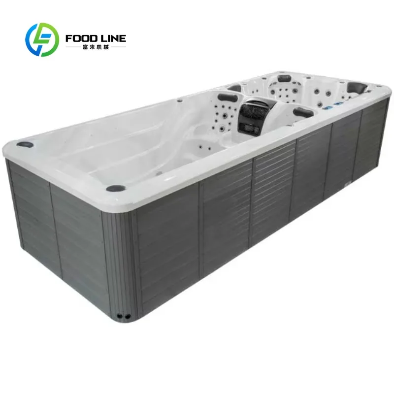 Custom Made Above Ground Freestanding Endless Pool Rectangular Luxury Outdoor Swimming Pool Spa Hydro Massage Pool