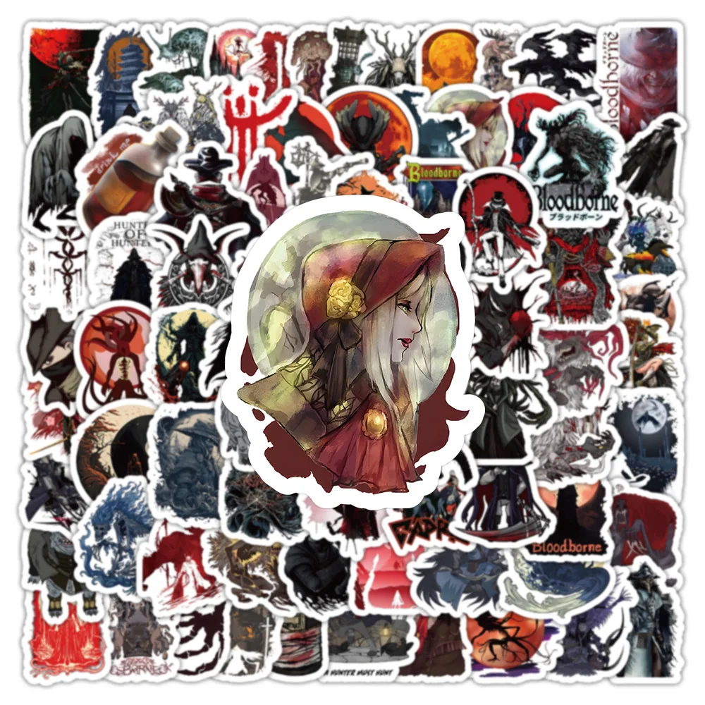 10/30/50/100PCS Bloodborne Role Play Game Stickers Suitcase Scrapbooking Laptop Stationery Toy Sticker