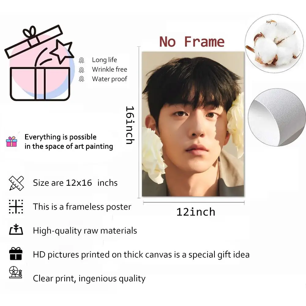 Nam Joo Hyuk Individual Actor Painting Calligraphy Canvas Print Wall Mural for Living Room Decor Gifts