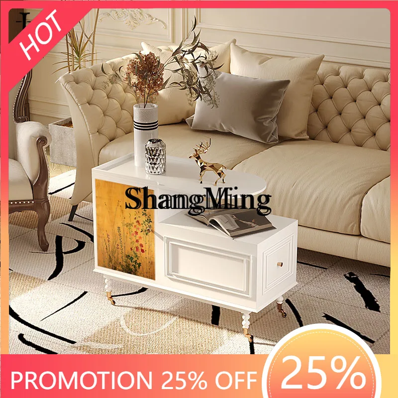 

CL solid wood bedside storage trolley bedroom rack mobile locker