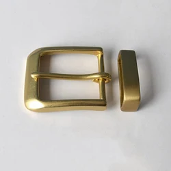 DIY leather accessories solid brass 40mm Men's belt buckle Metal Cowboy Belt loop Cosplay For 3.8-3.9cm Wide belt
