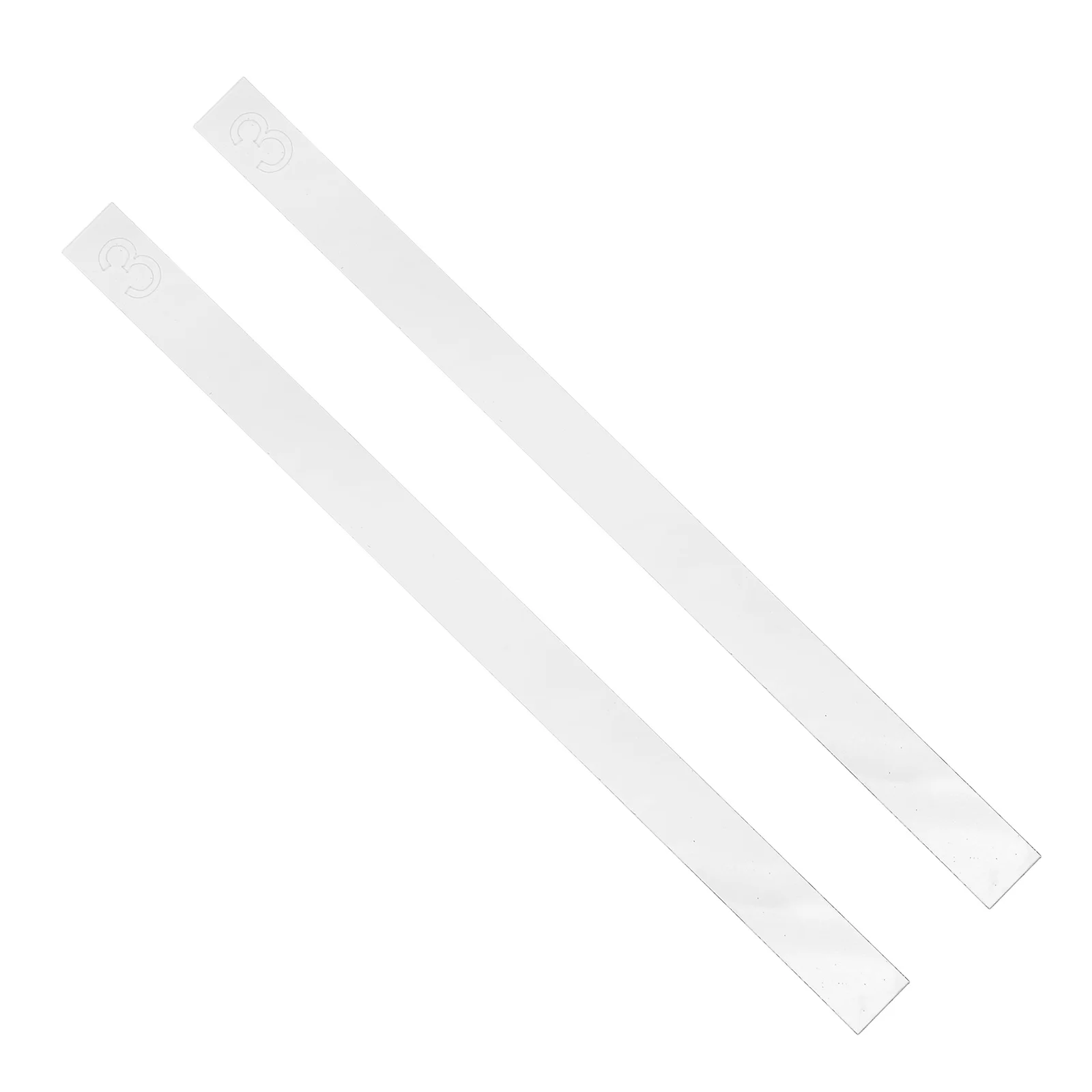 

2Pcs Acrylic Baking Thickness Ruler Dough Fondant Cookie Measuring Tool Pastry Leveler Balance Strip Biscuit Making Ruler