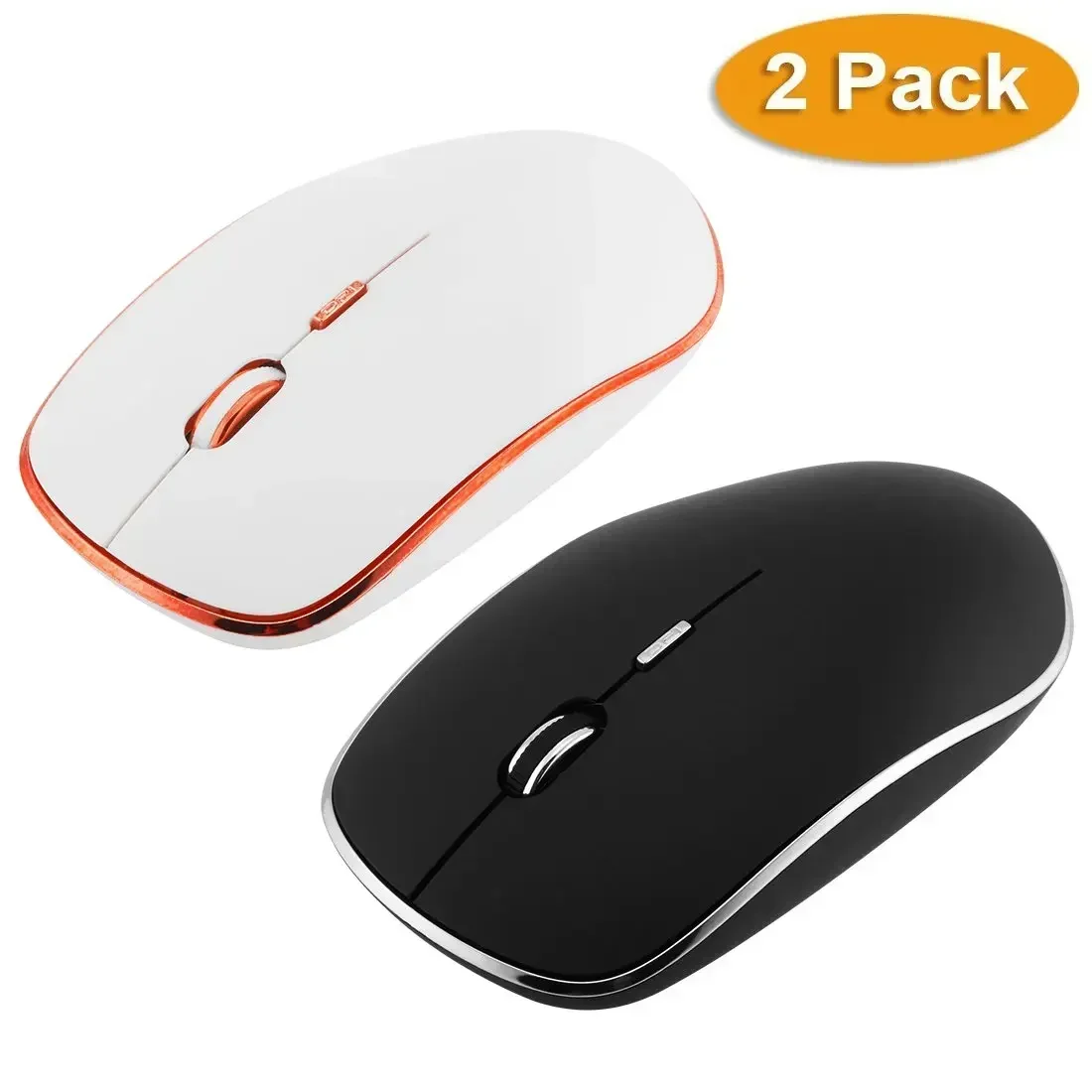 2.4G Silent Wireless Computer Mouse with 1800DPI Adjustable Optical Mouse Click for PC laptops, with nano receiver