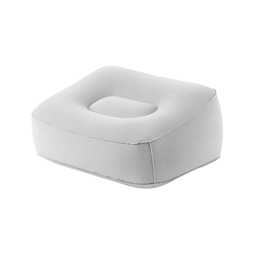 Press-to-Inflate Inflatable Booster Seat Foldable Waterproof Air Seat Cushion Leg Up Support Fabric Portable Foot Rest