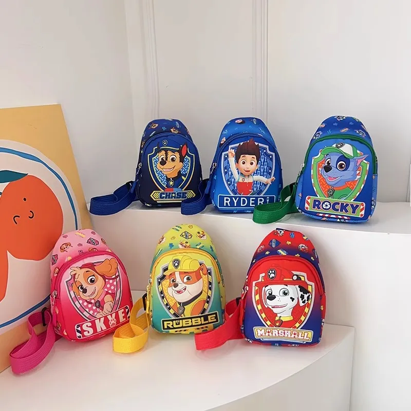 Bolsa de pecho de la patrulla canina para niños, Mini bolsos de hombro al aire libre, bolsa de patrulla canina para niños y niñas, accesorios de disfraz, bolsa de bebé para estudiantes
