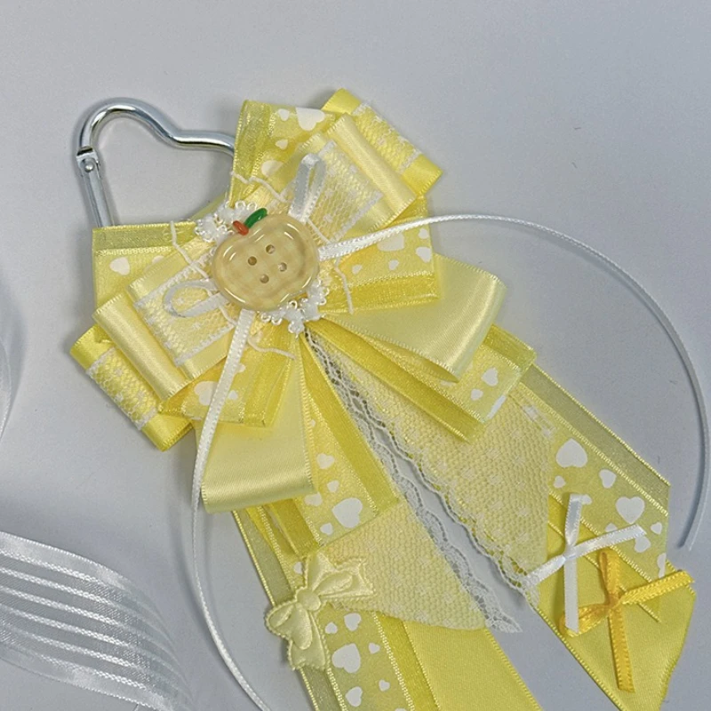 Ribbon Bow Keychain Holder for Ita Bag Kawaii Ita Bag Accessory for K-pop Fans Sweet Decorative Pin for Light Stick Bag Charm